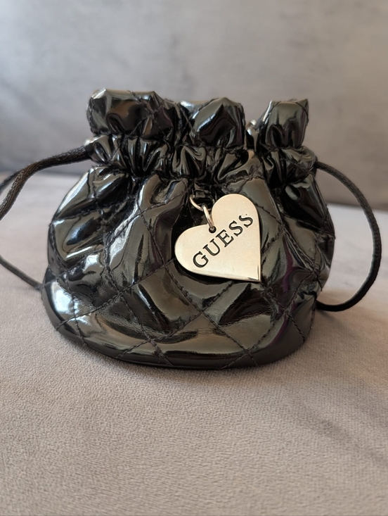 Guess Handbags - Retro GUESS Mini Jewelry / Watch Travel Pouch - Y2K Black Quilted Pouch